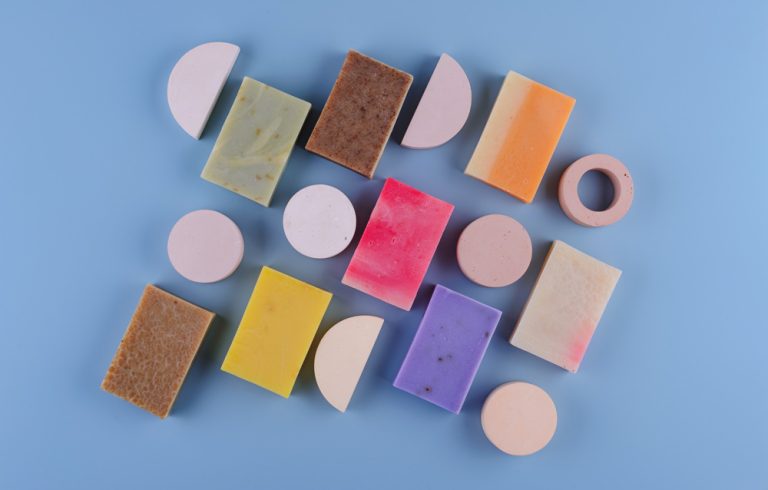 natural organic soap skincare concept